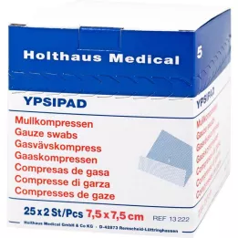 MULLKOMPRESSEN Ypsipad 7.5x7.5 cm sterile 8-fold, 25X2 pcs