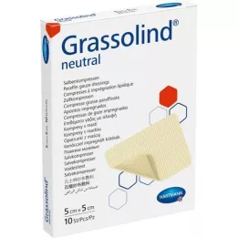 GRASSOLIND ointment compresses 5x5 cm sterile, 10 pcs