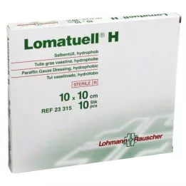 LOMATUELL H Ointment tulle 10x10 cm sterile, 10 pcs