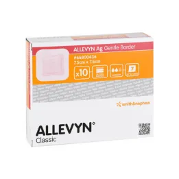 Allevyn Ag Gentle Border 7.5x7.5 cm bandage, 10 pcs