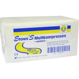 Erena non-sterile gauze compress 7.5, 100 pieces