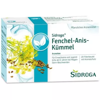 SIDROGA Fenchel Anis Kümmel Tee Filterbeutel, 20X2.0 g