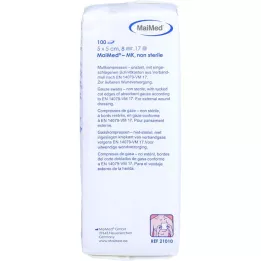 MULLKOMPRESSEN 5x5 cm non-sterile 8-way, 100 pcs