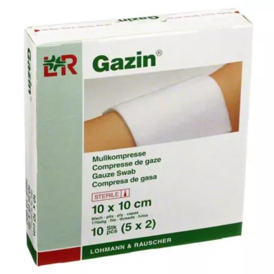 GAZIN Gauze comp.10x10 cm sterile 8-ply, 5X2 pcs GAZIN Gauze comp.10x10 cm sterile 8-ply, 5X2 pcs
