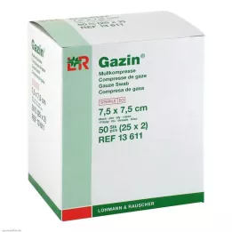 GAZIN Gauze comp. 7.5x7.5 cm sterile 8-ply, 25X2 pcs