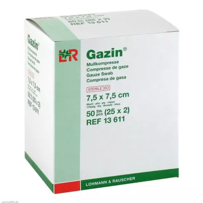 GAZIN Gauze comp. 7.5x7.5 cm sterile 8-ply, 25X2 pcs GAZIN Gauze comp. 7.5x7.5 cm sterile 8-ply, 25X2 pcs