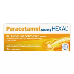 PARACETAMOL 500 mg HEXAL for fever and pain tablets, 20 pcs
