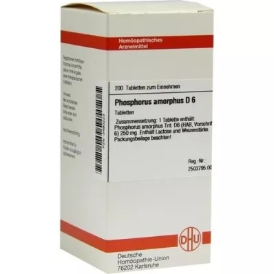 PHOSPHORUS AMORPHUS D 6 tablets, 200 pcs
