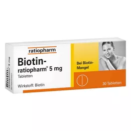 BIOTIN-RATIOPHARM 5 mg tablets, 30 pcs