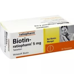 BIOTIN-RATIOPHARM 5 mg tablets, 90 pcs