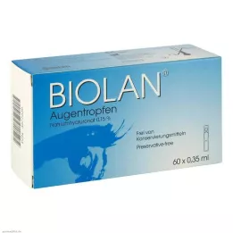 BIOLAN Eye drops single dose pipettes, 60X0.35 ml
