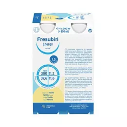 FRESUBIN ENERGY DRINK Vanilla Drinking Bottle, 4X200 ml
