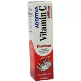 ADDITIVA Vitamin C blood orange effervescent tablets, 20 pcs