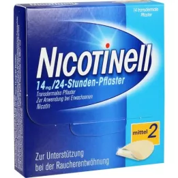 NICOTINELL 14 mg/24-hour plaster 35mg, 14 pcs