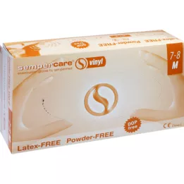 SEMPERCARE Vinyl underp.gloves unst.pudfr.gr.M, 100 pcs