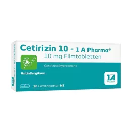 CETIRIZIN 10-1A Pharma film-coated tablets, 20 pcs