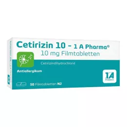 CETIRIZIN 10-1A Pharma film-coated tablets, 50 pcs