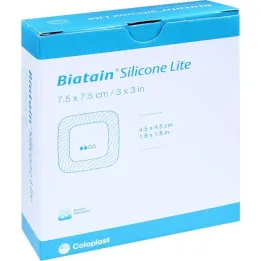 Biatain Silicone Lite foam dressing 7.5x7.5 cm, 10 pcs