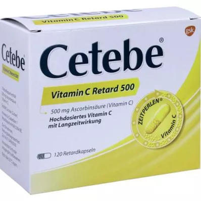 CETEBE Kapsułki opóźniające witaminę C 500 mg, 120 szt