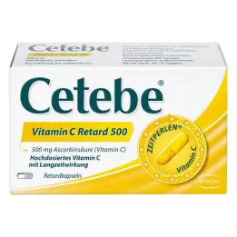 CETEBE Vitamin C sustained-release capsules 500 mg, 120 pcs