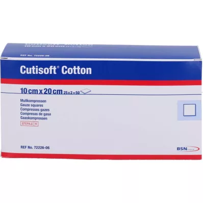 CUTISOFT Cotton compr.10x20 cm ster.8fold, 25X2 pcs CUTISOFT Cotton compr.10x20 cm ster.8fold, 25X2 pcs