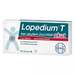 LOPEDIUM T acute for acute diarrhea tablets, 10 pcs