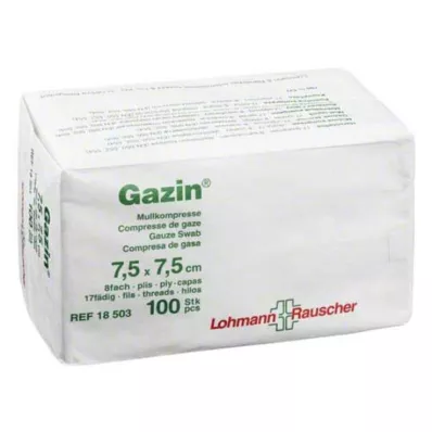 GAZIN Gauze comp. 7.5x7.5 cm non-sterile 8-way operation, 100 pcs GAZIN Gauze comp. 7.5x7.5 cm non-sterile 8-way operation, 100 pcs
