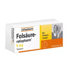 FOLSÄURE-RATIOPHARM 5 mg tablets, 50 pcs