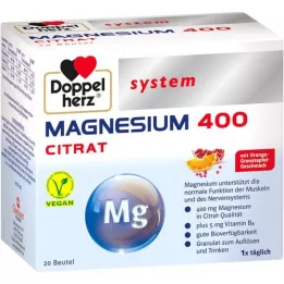 DOPPELHERZ Magnesio 400 Citrat System Ganulate, 20 pz