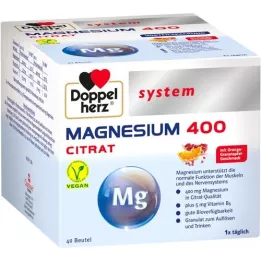 DOPPELHERZ Granulat układu cytrynowego magnez 400, 40 szt