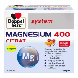 DOPPELHERZ Magnesium 400 Citrate system granules, 40 pieces
