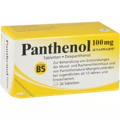 PANTHENOL 100 mg Jenapharm tablets, 20 pcs