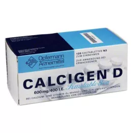 CALCIGEN D 600 mg/400 IU chewable tablets, 120 pcs