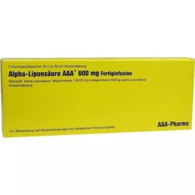ALPHA LIPONSÄURE AAA 600 mg injection bottles, 5x50 ml
