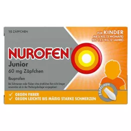 NUROFEN Junior 60 mg suppositories, 10 pcs