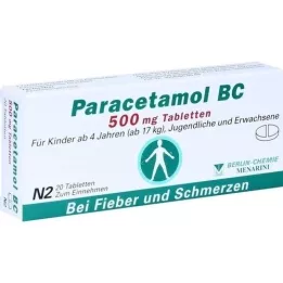 PARACETAMOL BC 500 mg tablets, 20 pcs