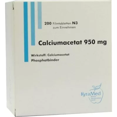 CALCIUMACETAT 950 mg film -coated tablets, 200 pcs