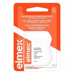 ELMEX Dental floss unwaxed with amine fluoride, 50 m