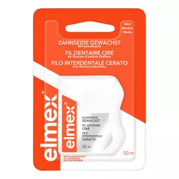 ELMEX Dental floss waxed with amine fluoride, 50 m