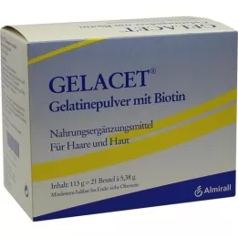 GELACET Gelatine powder with biotin in a bag, 21 pcs