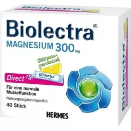 BIOLECTRA Magnesio 300 mg di bastoncini di limone diretto, 40 pz