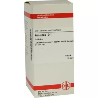 AESCULUS D 1 tablets, 200 pcs AESCULUS D 1 tablets, 200 pcs