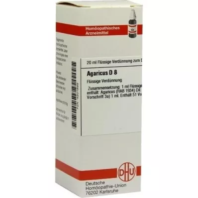 AGARICUS D 8 Dilution, 20 ml AGARICUS D 8 Dilution, 20 ml