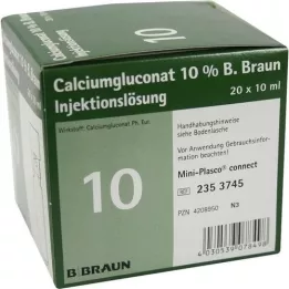 CALCIUMGLUCONAT 10% MPC Injection solution, 20x10 ml