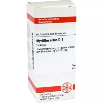 MYRTILLOCACTUS D 1 tablets, 80 pcs MYRTILLOCACTUS D 1 tablets, 80 pcs
