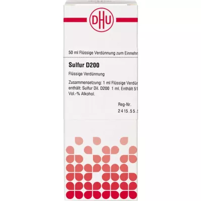 SULFUR D 200 Dilution, 50mL