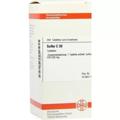 SULFUR C 30 tablets, 200 pcs