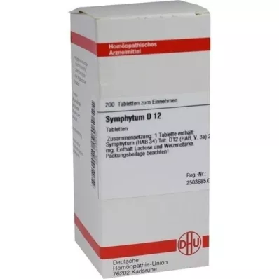 SYMPHYTUM D 12 tablets, 200 pcs SYMPHYTUM D 12 tablets, 200 pcs