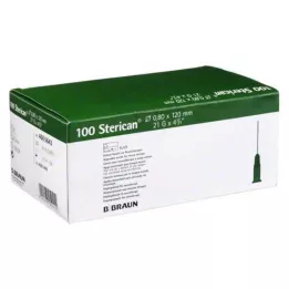 STERICAN Cannulas 21 Gx4 4/5 0.8x120 mm, 100 pcs