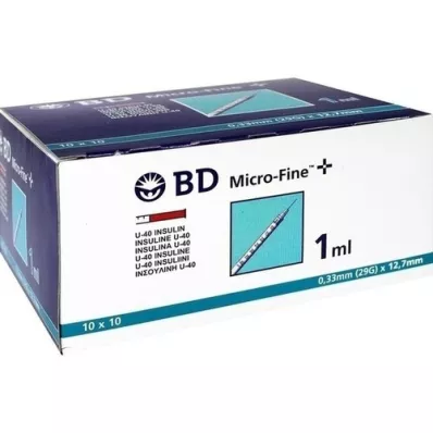 BD MICRO-FINE+ Insulinspr.1 ml U40 12,7 mm, 100X1 ml